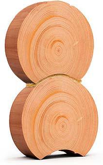 Бревно оцилиндрованное и ручной рубки